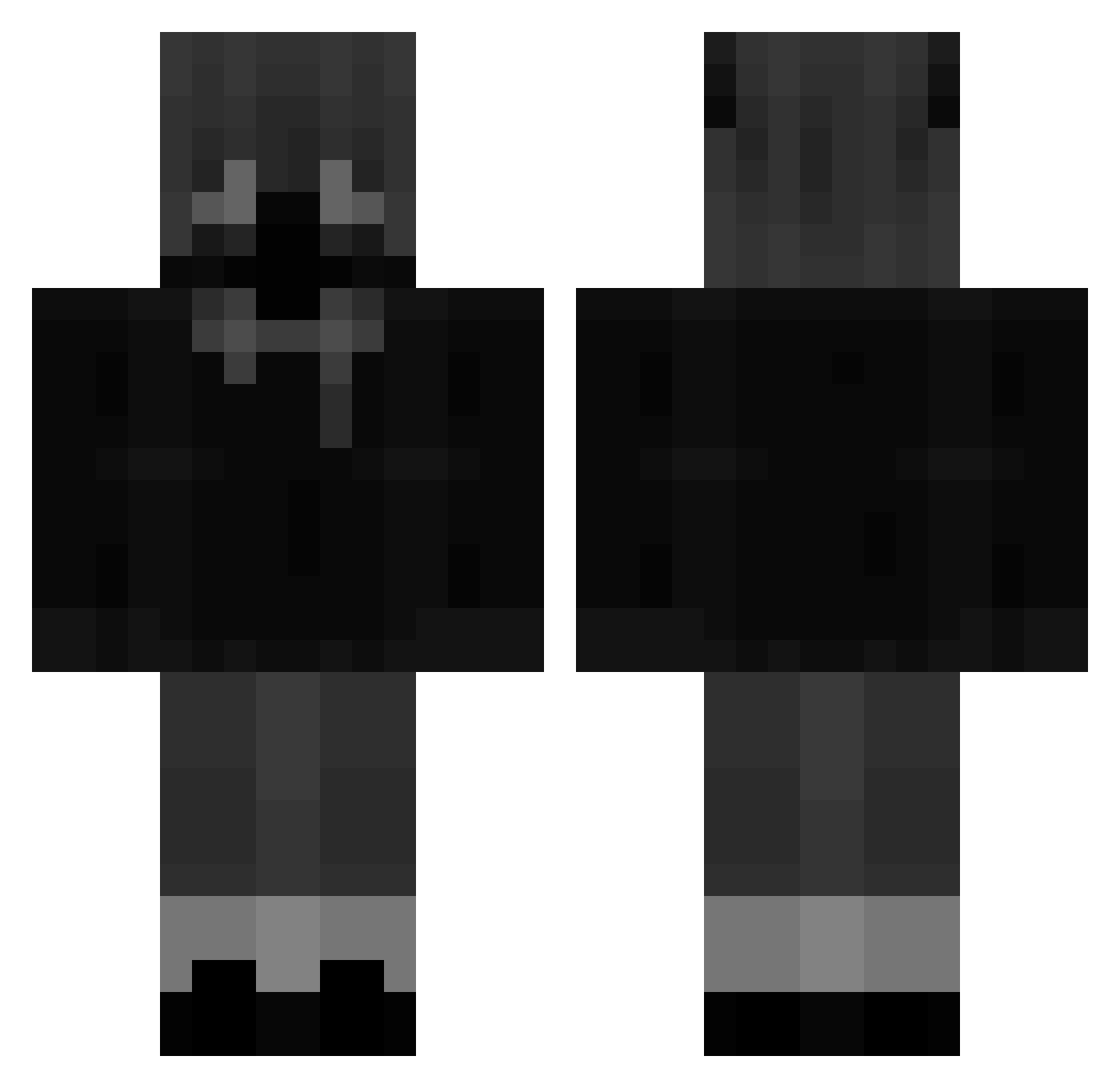 iNoScopedKennedy Minecraft skin, front and back view