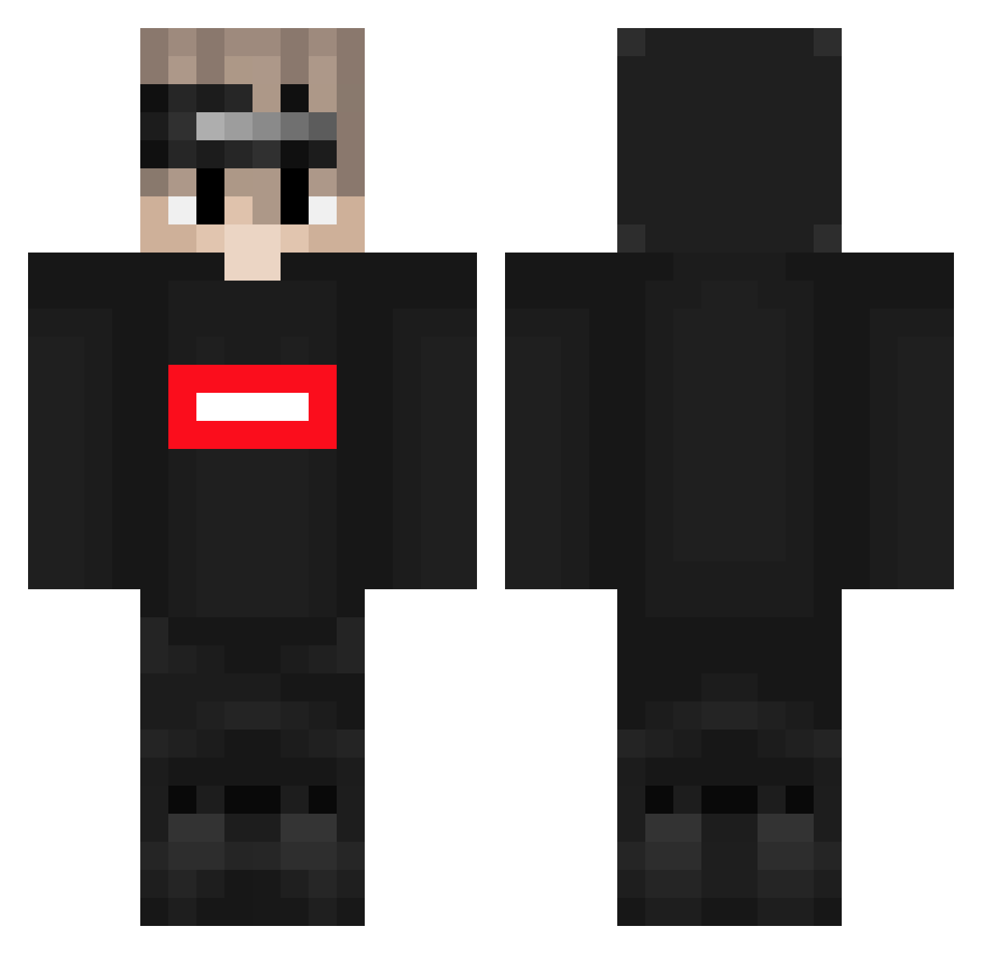 DesignerGames Minecraft skin, front and back view