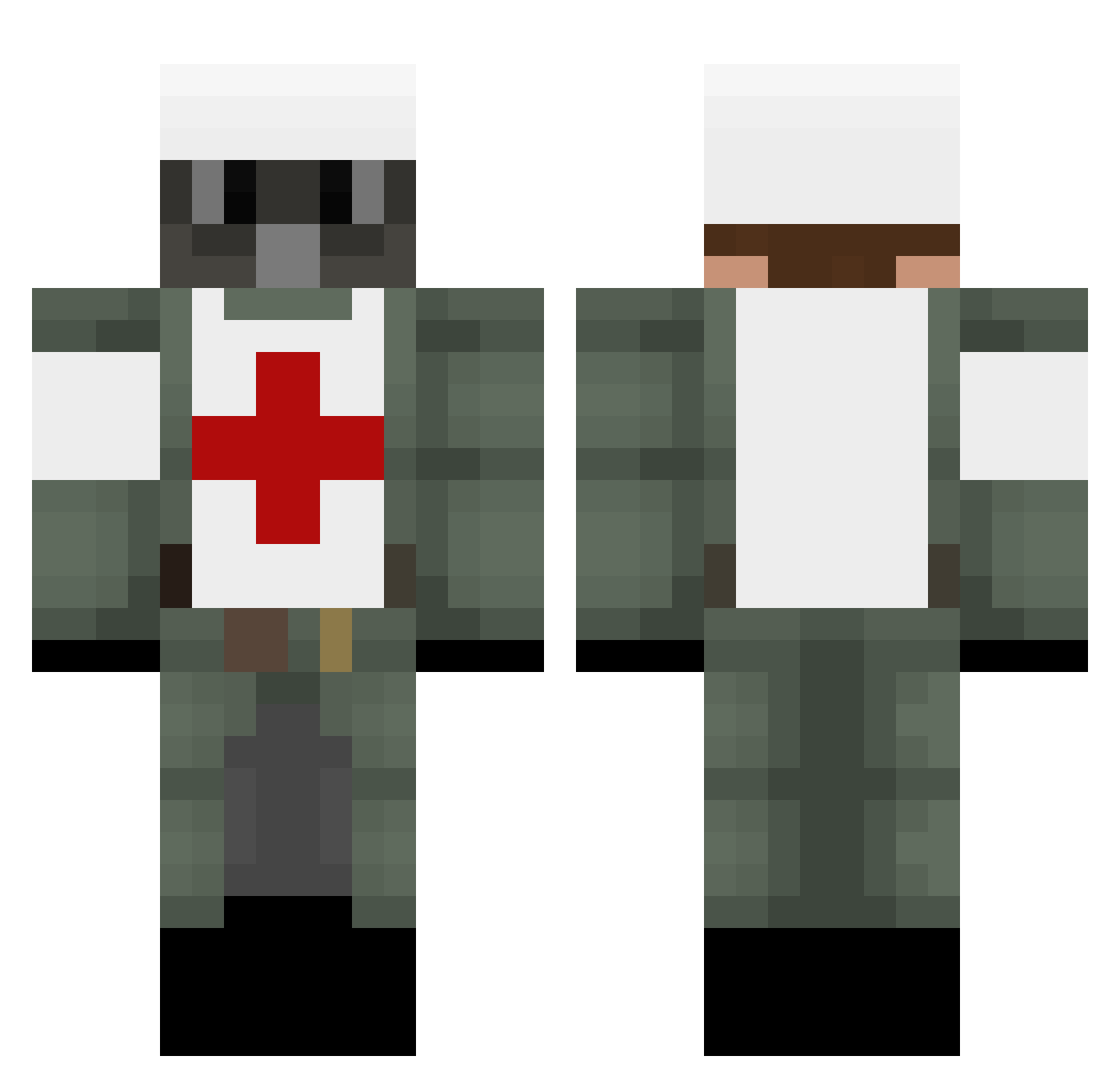 LowieGG Minecraft skin, front and back view