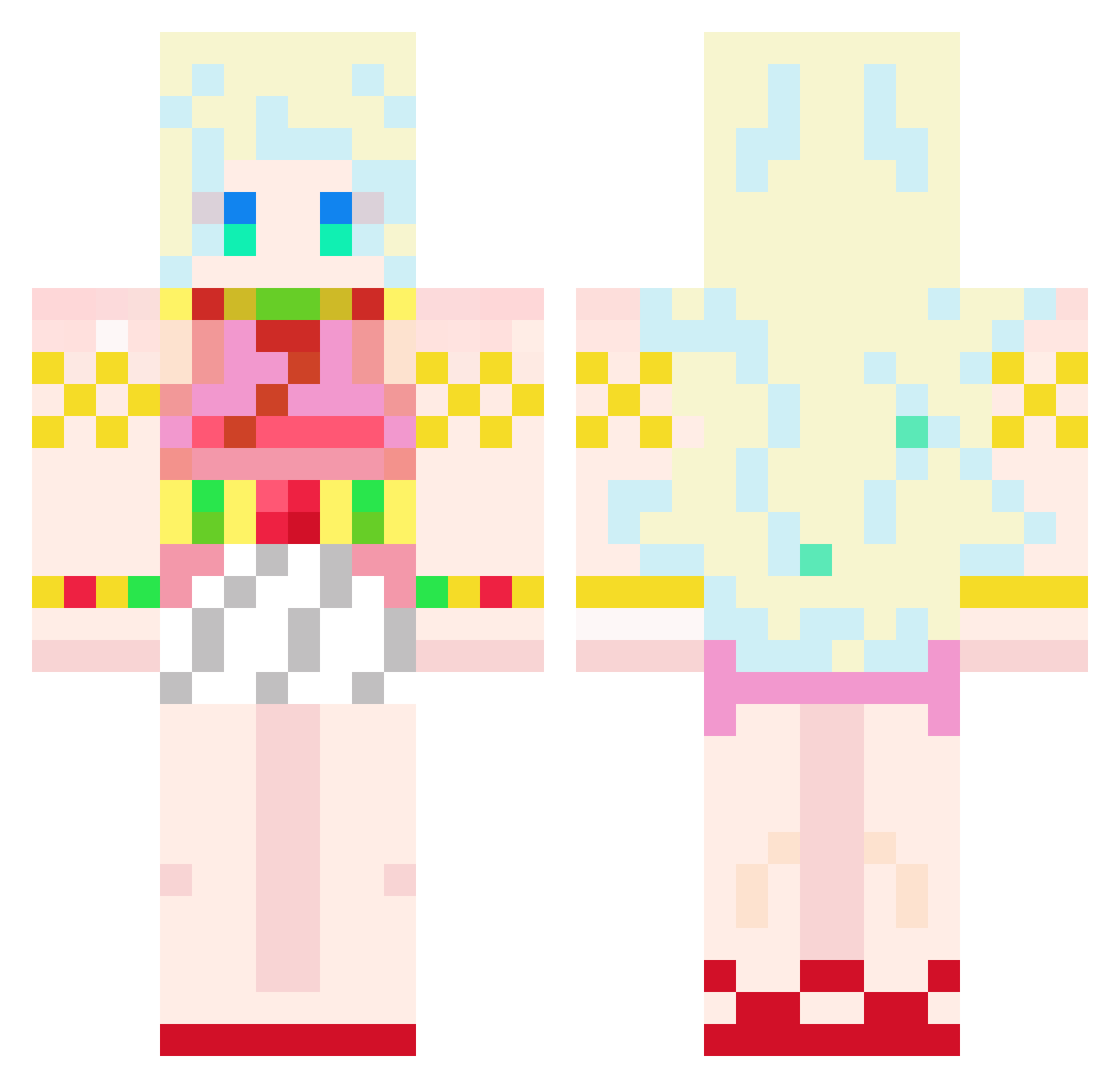 EverlastingDark Minecraft skin, front and back view