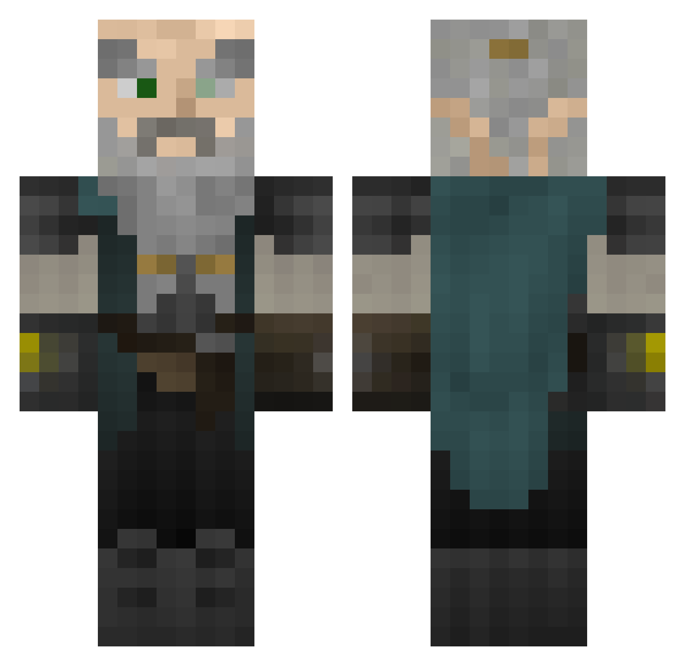 Cordial__ Minecraft skin, front and back view
