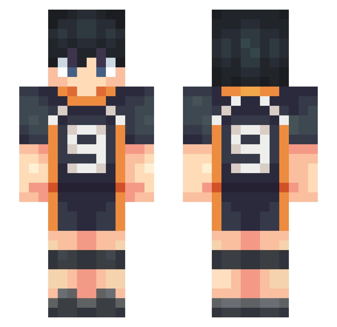 __Kageyama__ Minecraft skin, front and back view