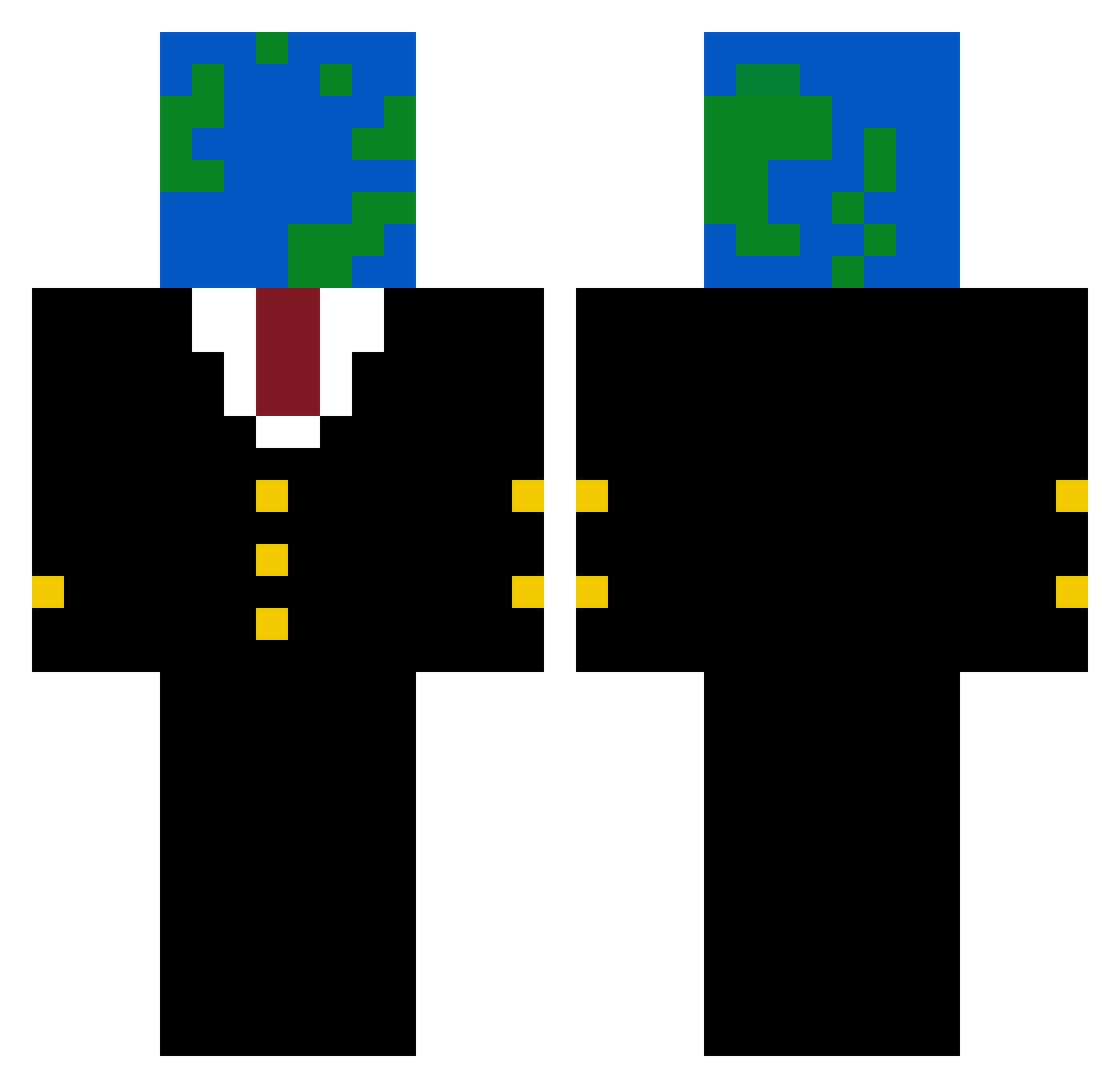 Mr_Creative18 Minecraft skin, front and back view