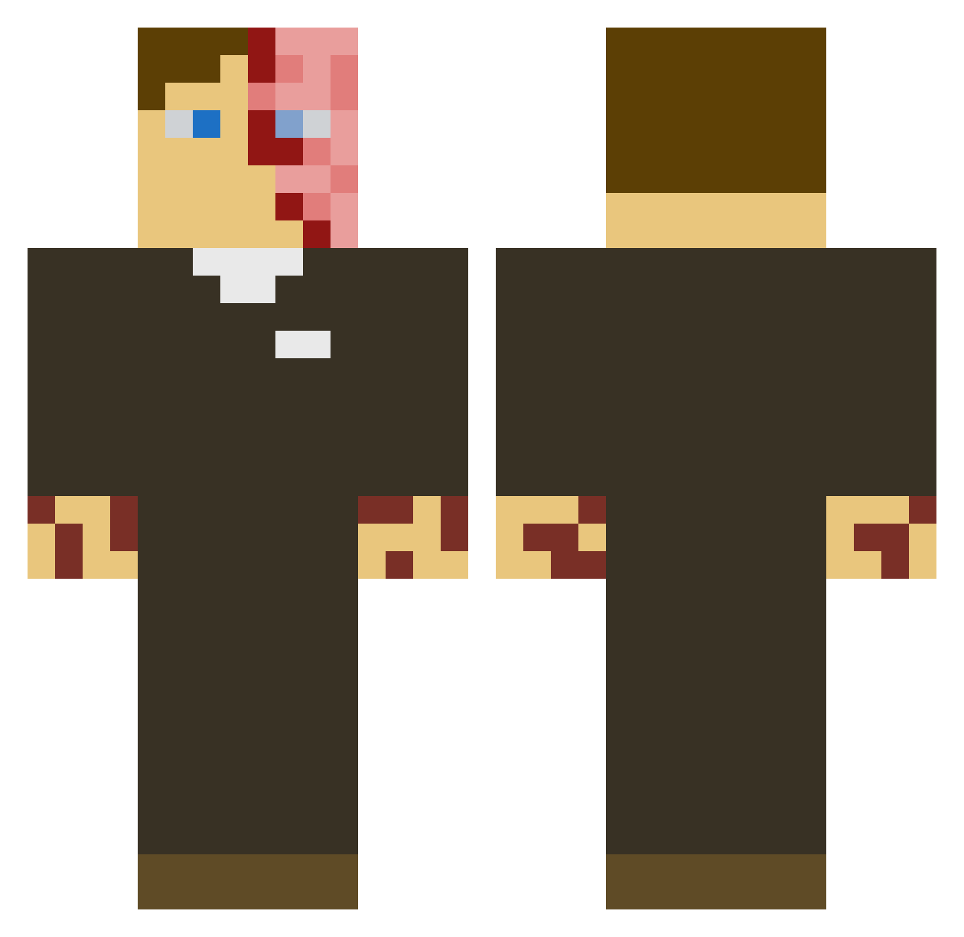Astronauten_2011 Minecraft skin, front and back view