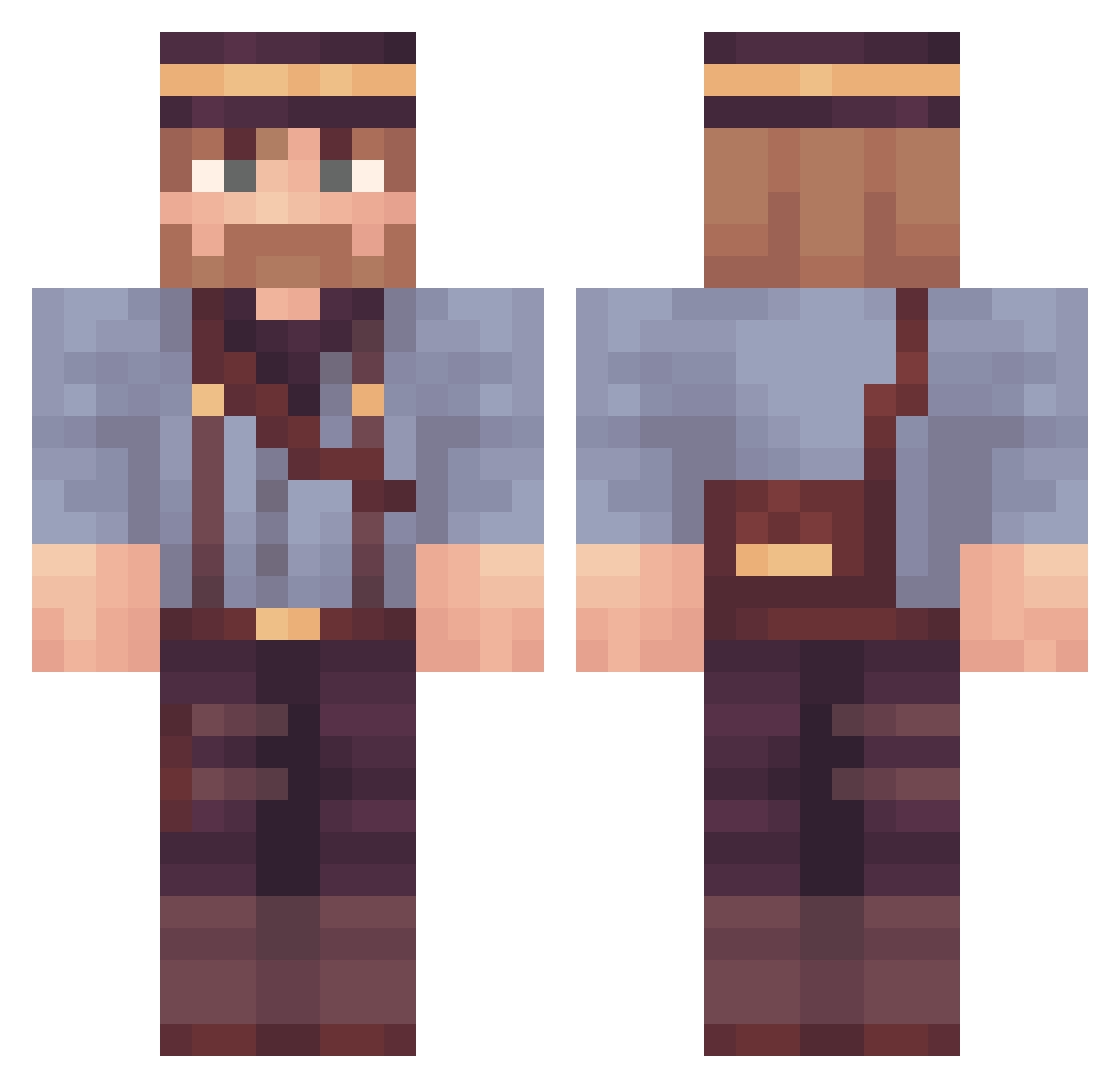 Marius439 Minecraft skin, front and back view