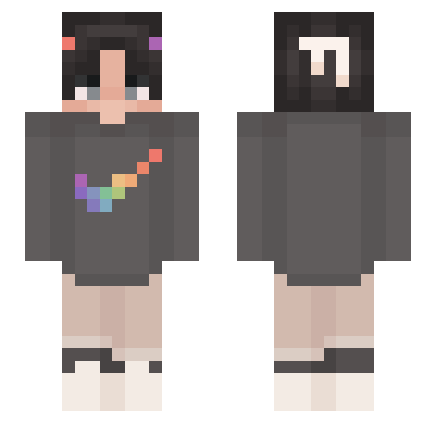 otalha19 Minecraft skin, front and back view