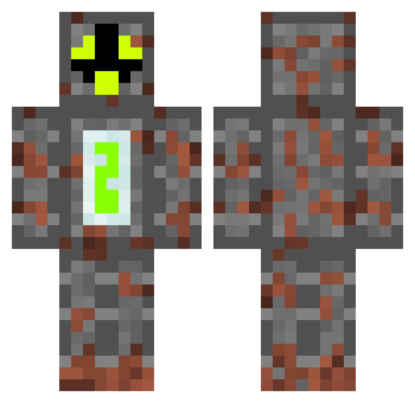 KASSURDO Minecraft skin, front and back view
