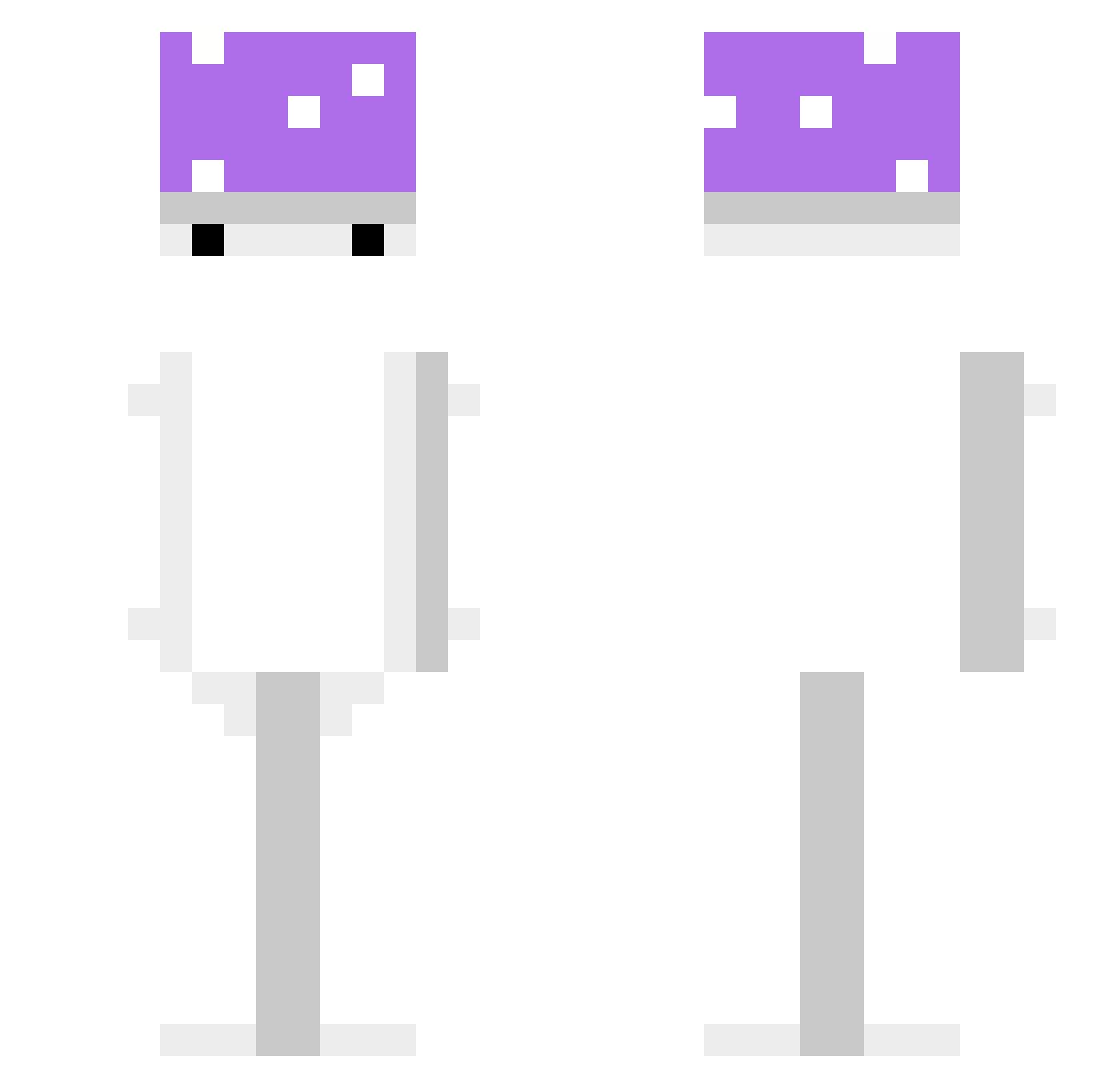 GoatofGreyLynn Minecraft skin, front and back view