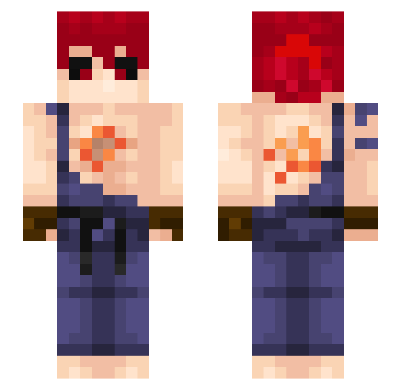 V4pe88 Minecraft skin, front and back view
