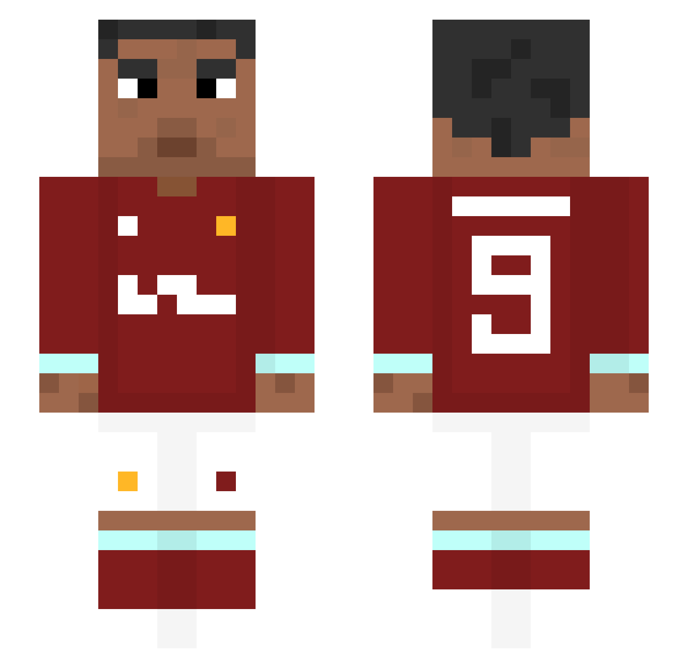 ObamaPentagon Minecraft skin, front and back view