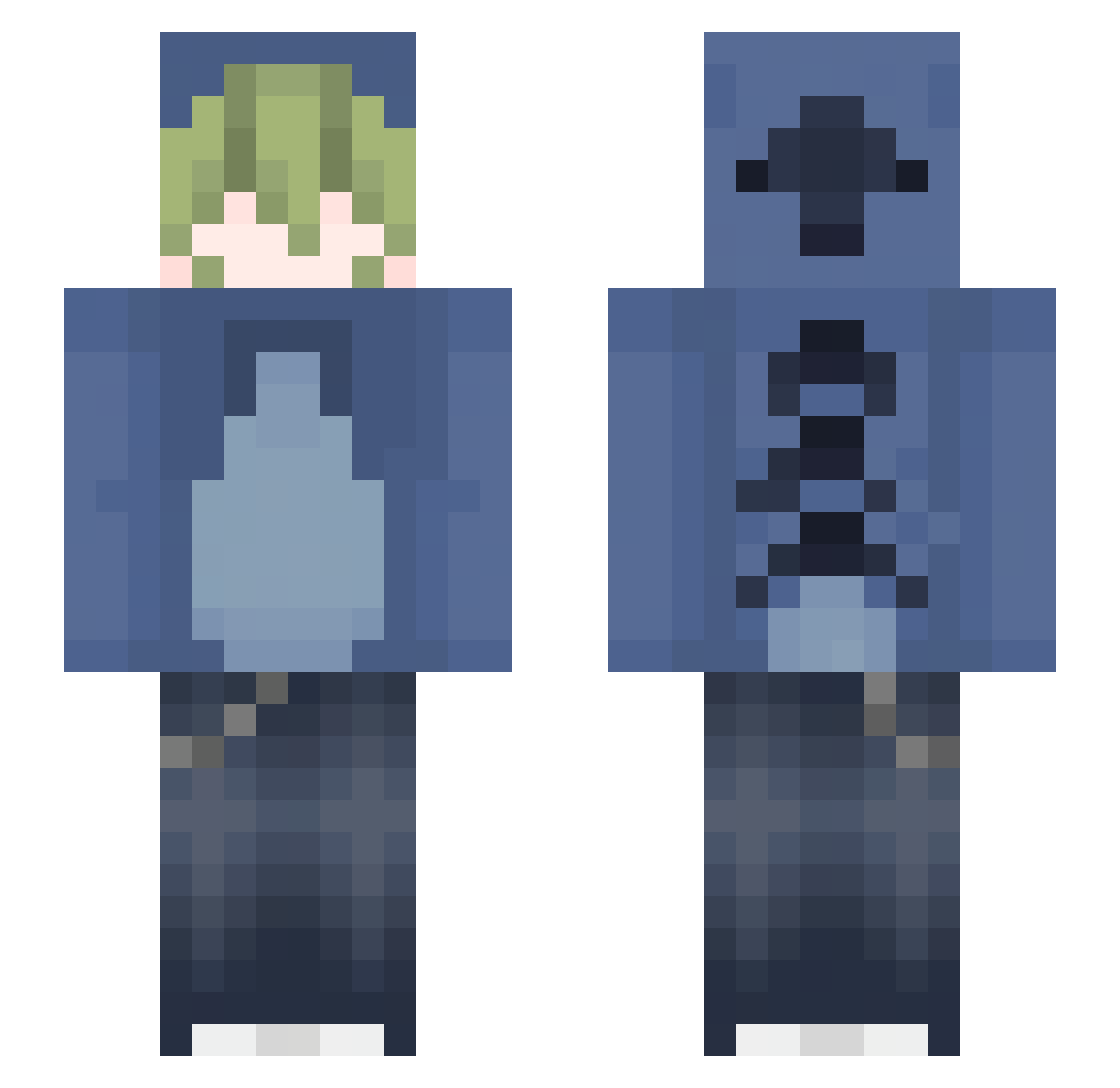 yasumyzx Minecraft skin, front and back view