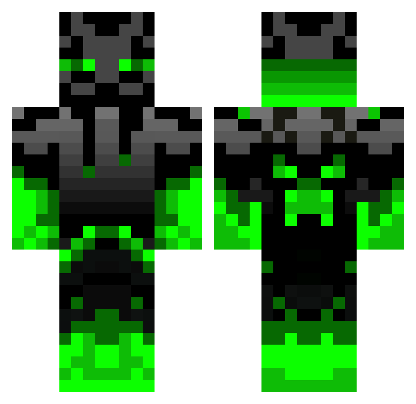 Darhoz Minecraft skin, front and back view