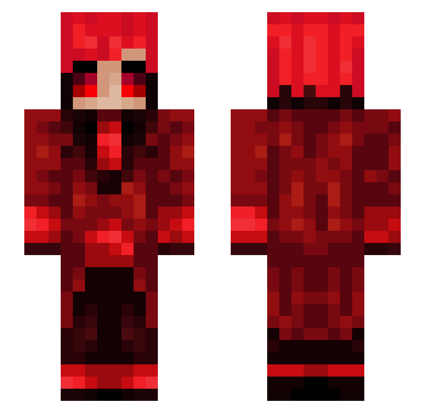 BmanProphecy Minecraft skin, front and back view