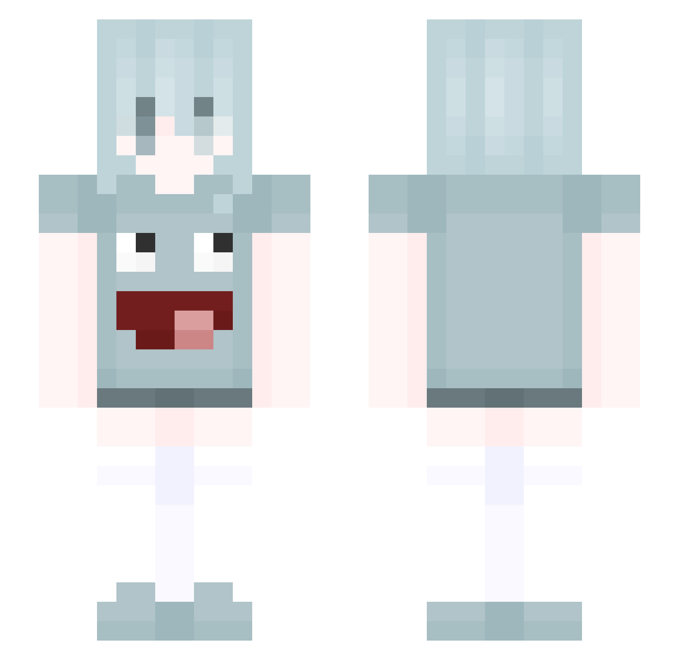 Cryology Minecraft skin, front and back view