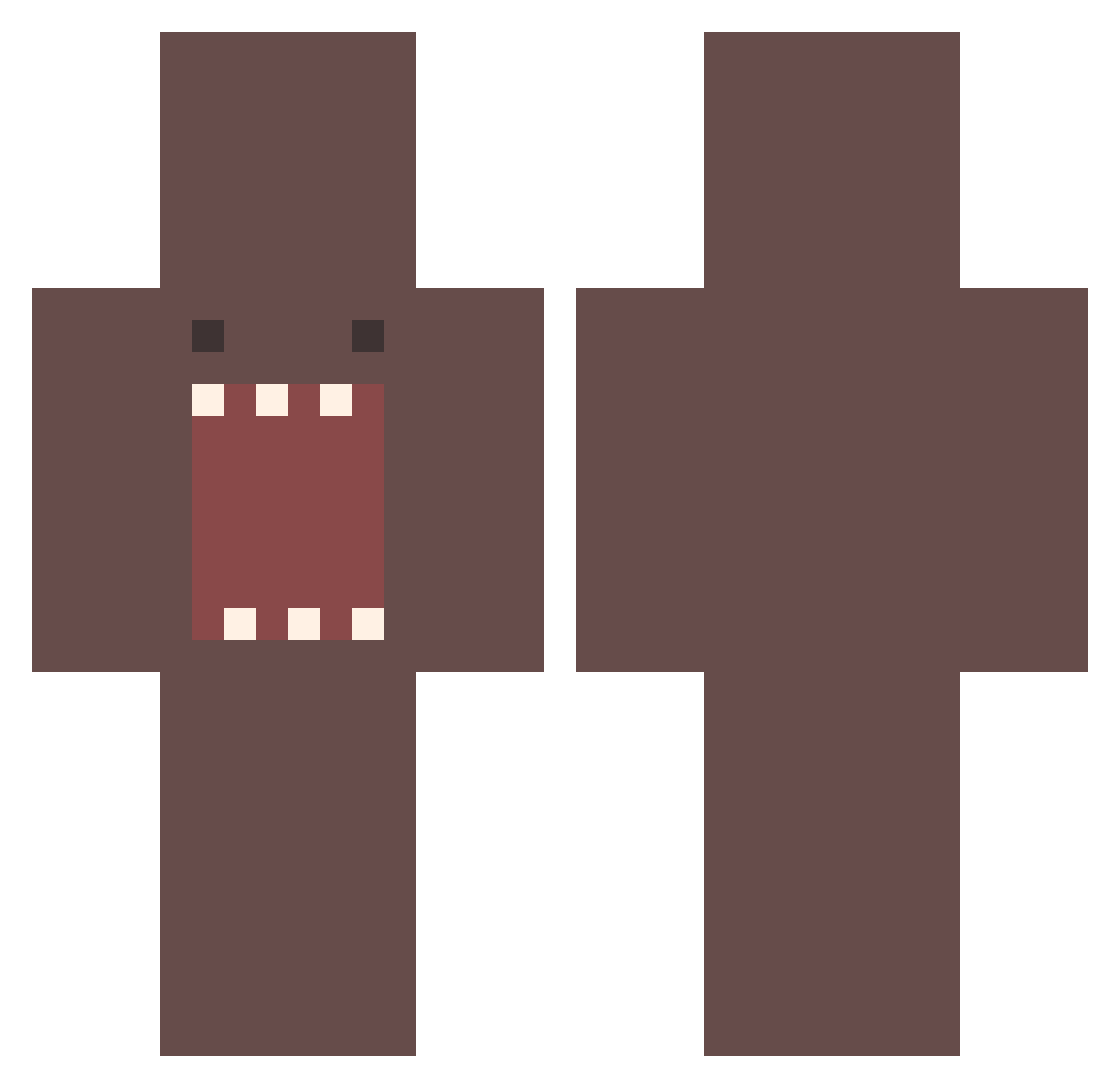 __kyu Minecraft skin, front and back view