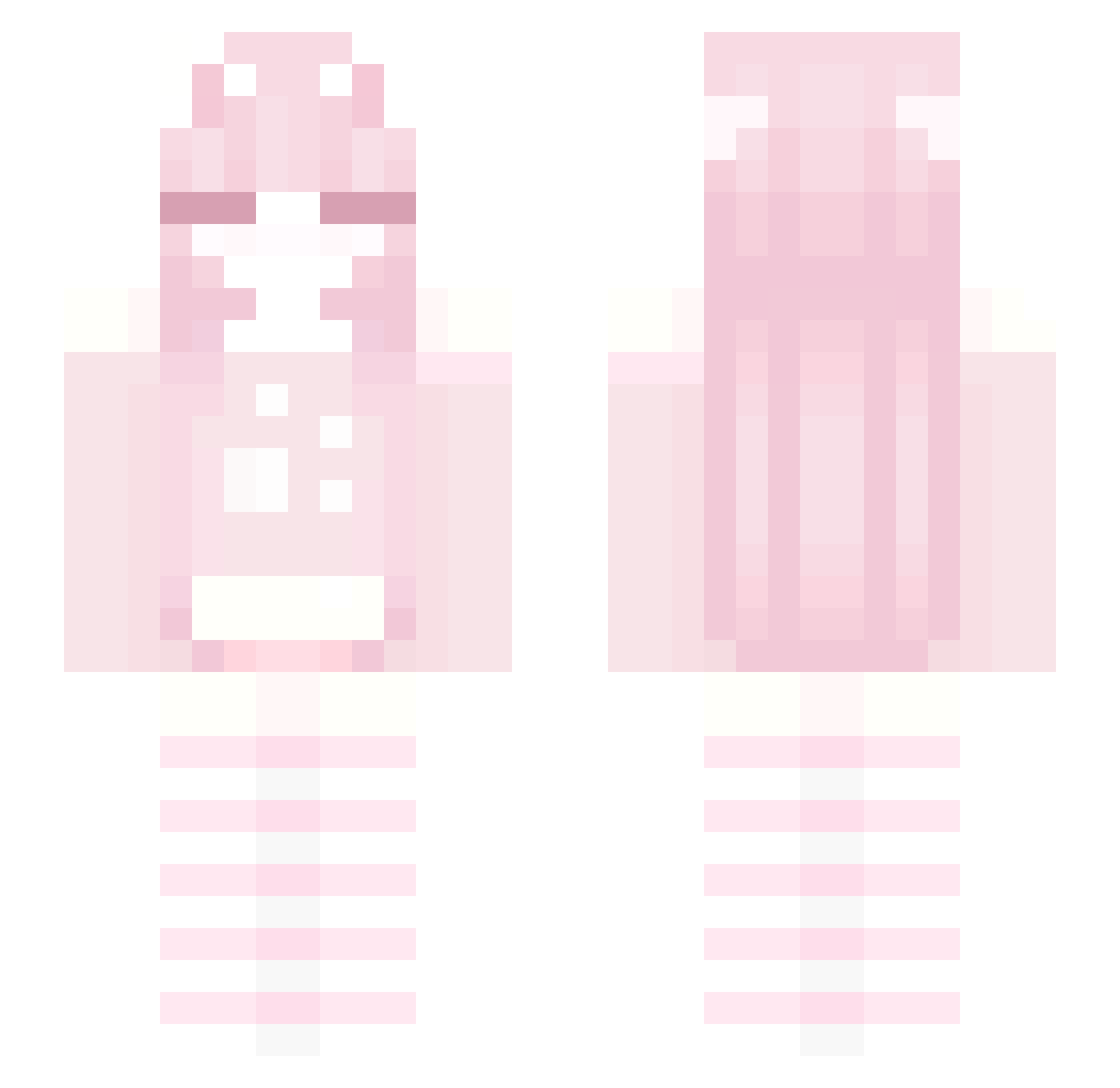 Kiwitsu Minecraft skin, front and back view