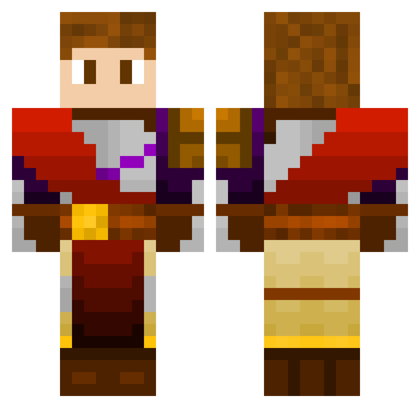 Rikieboy12 Minecraft skin, front and back view