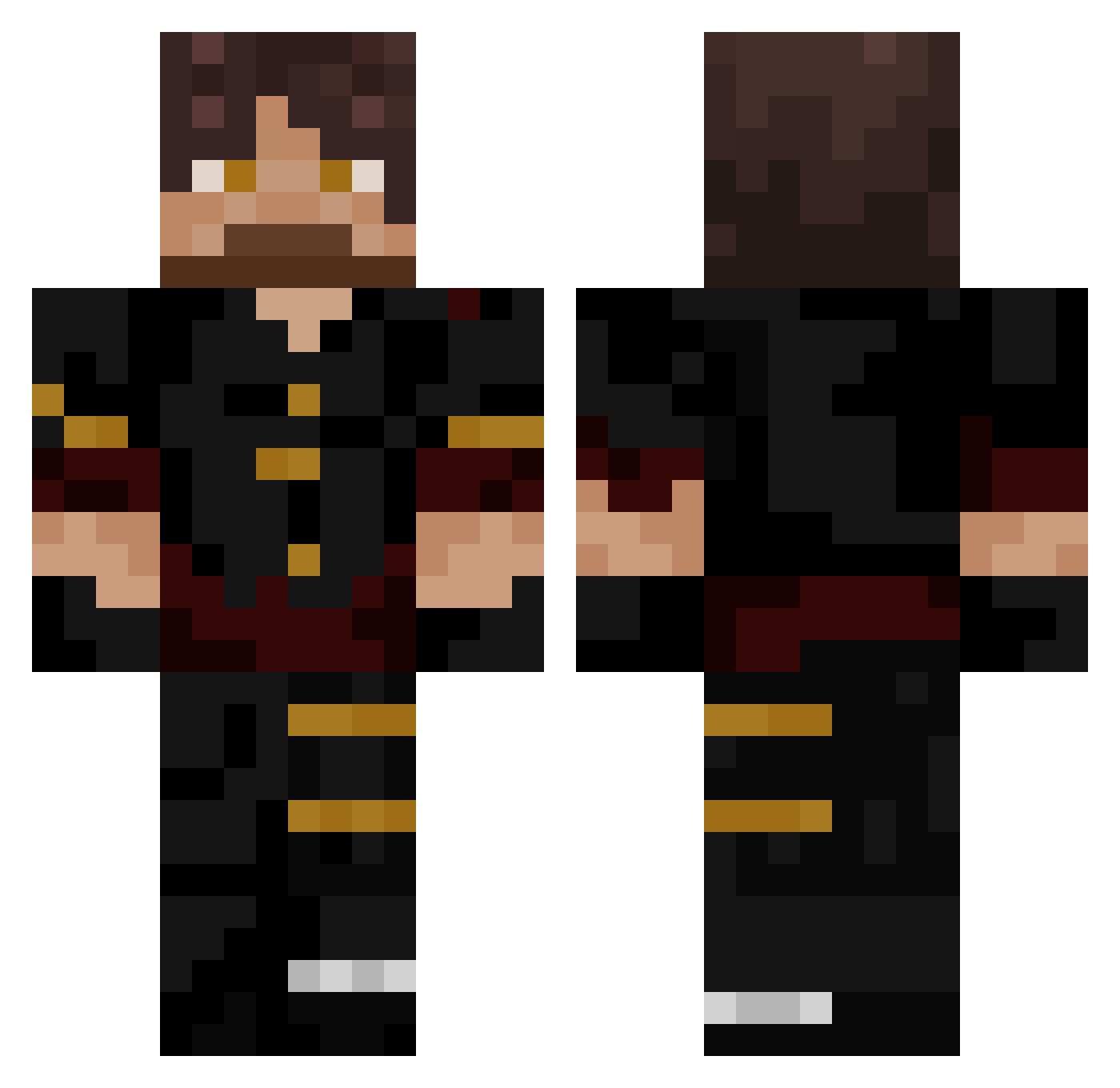 underpantsjayce Minecraft skin, front and back view
