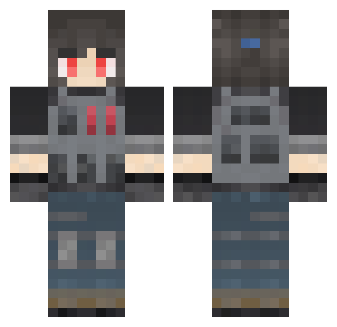 Qiuye_ Minecraft skin, front and back view