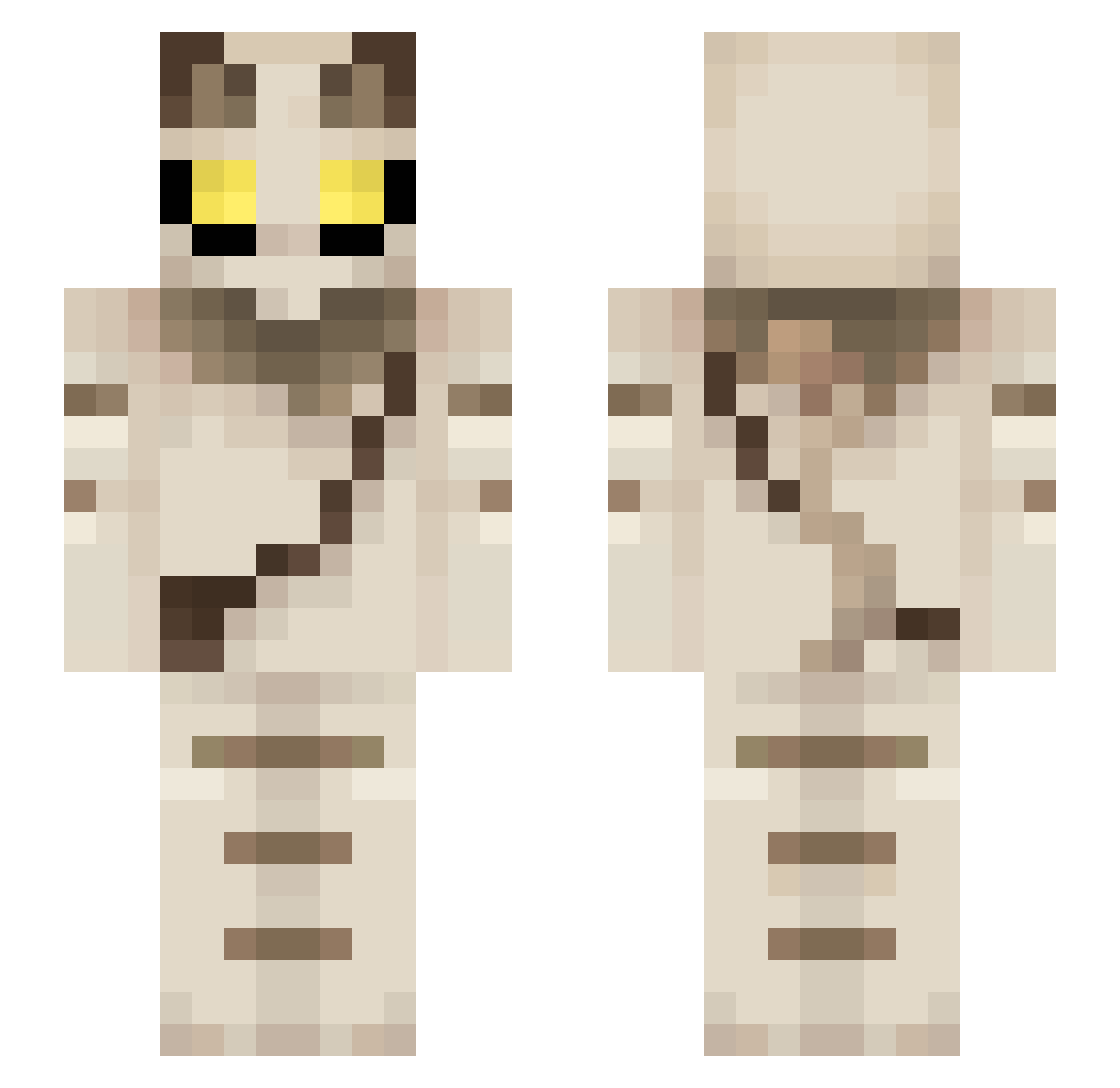 Sk1eds Minecraft skin, front and back view