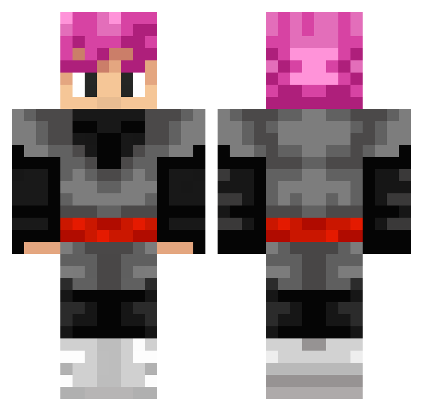yOtakuG0D_ Minecraft skin, front and back view