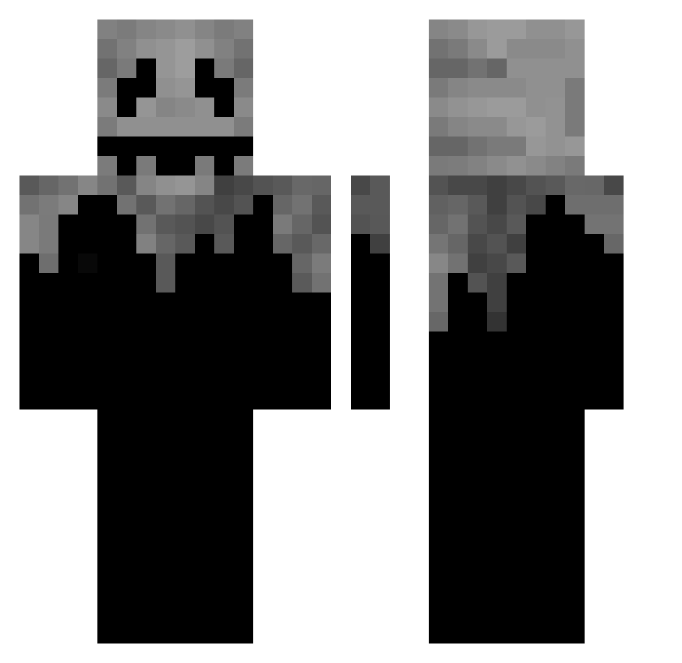 Nordivaxis Minecraft skin, front and back view