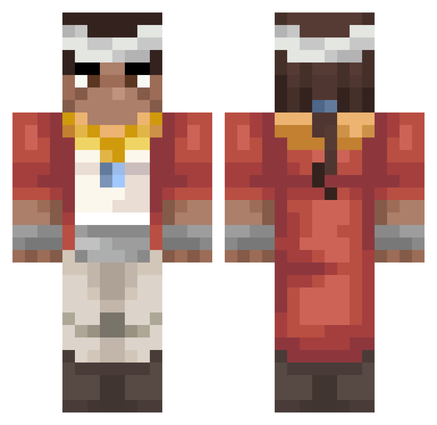 ylljonkr Minecraft skin, front and back view