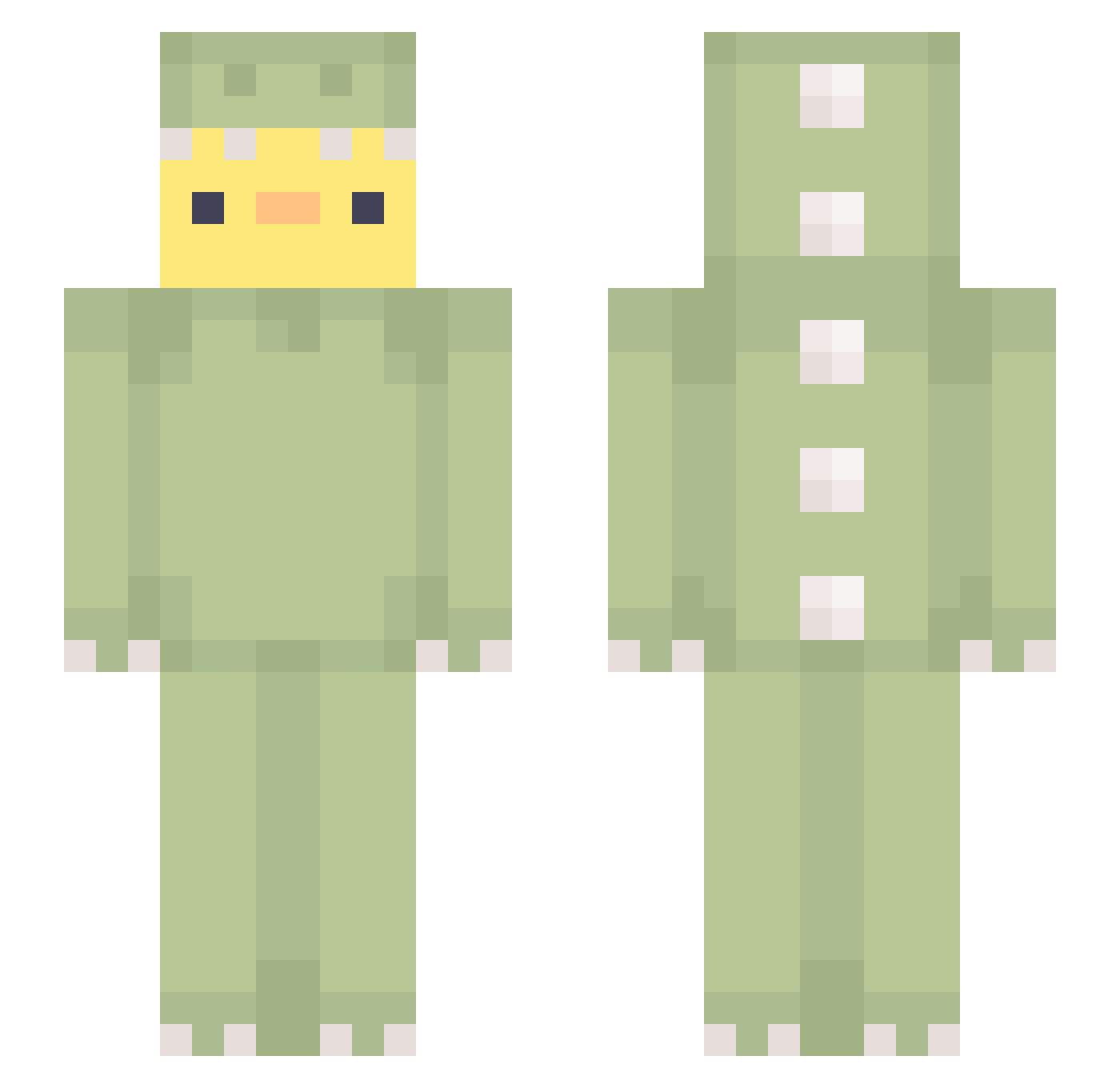 Stylite_ Minecraft skin, front and back view