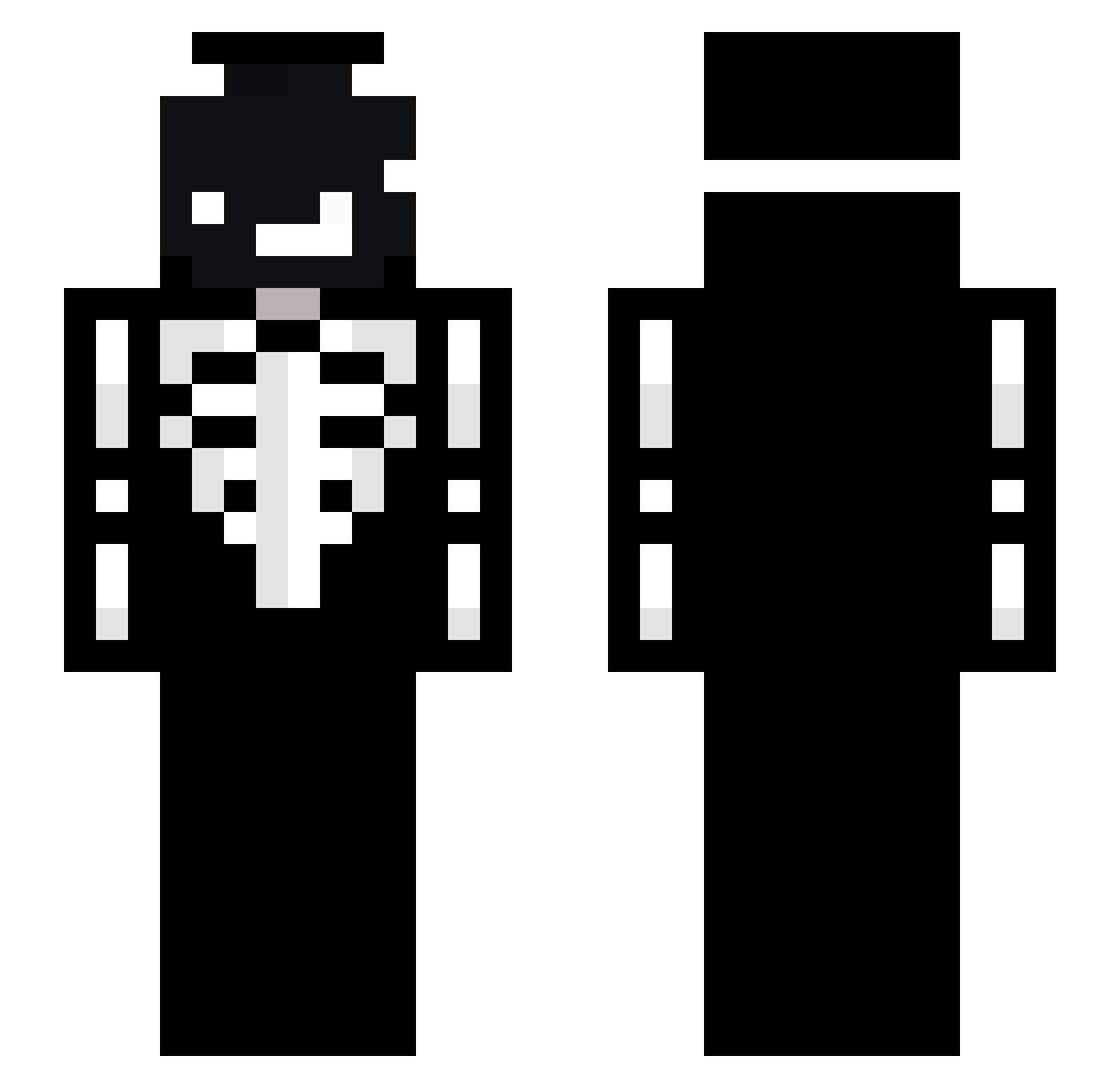 Withe_r Minecraft skin, front and back view