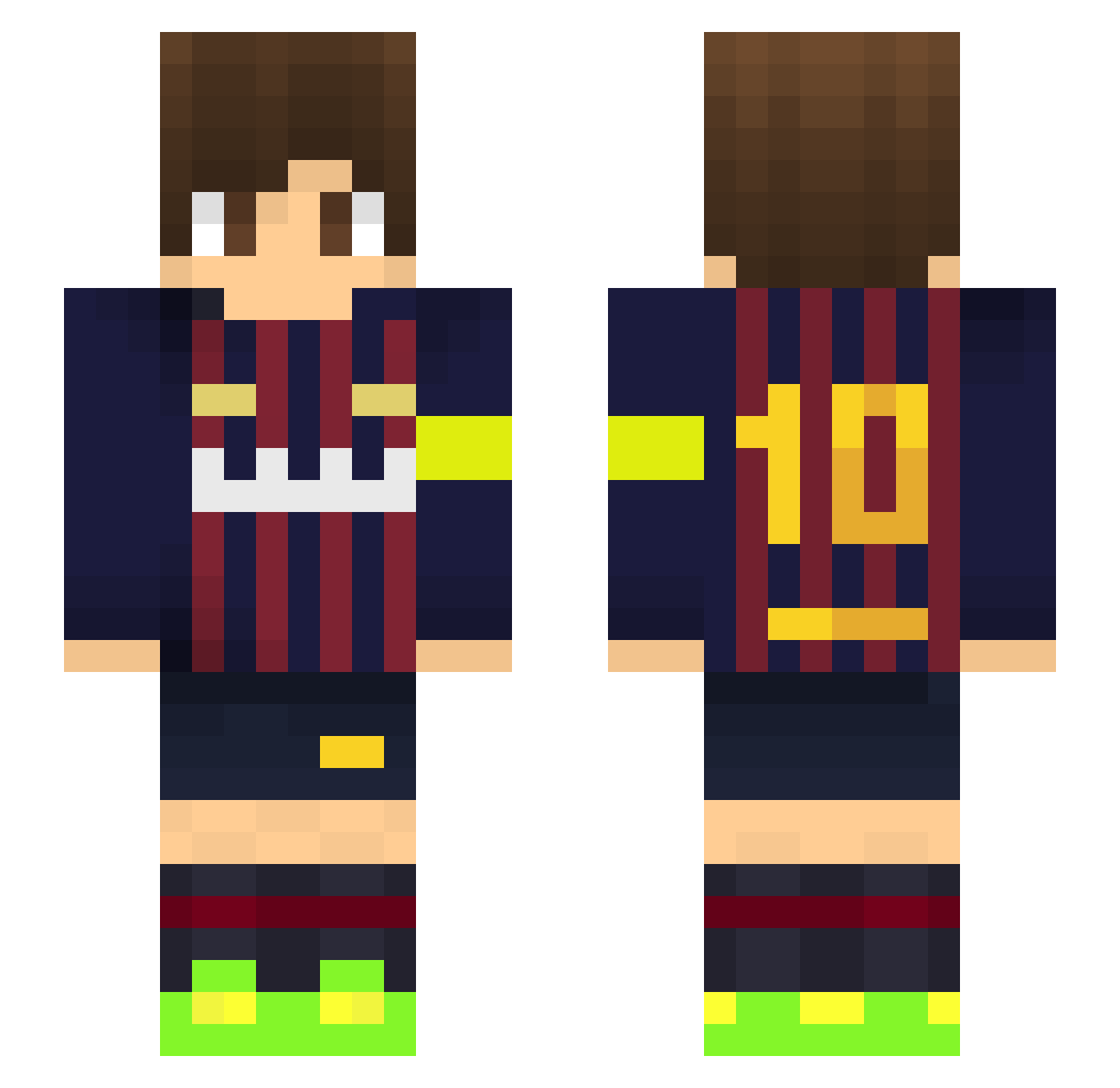 AyoubCraaft Minecraft skin, front and back view