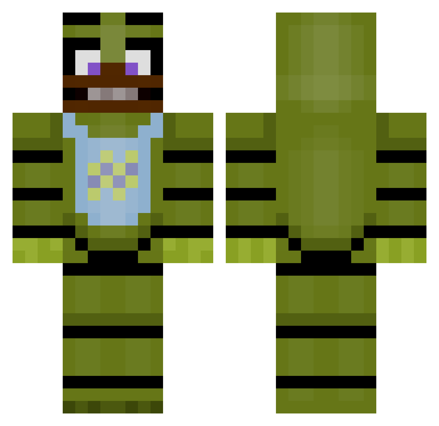 Disasterina Minecraft skin, front and back view