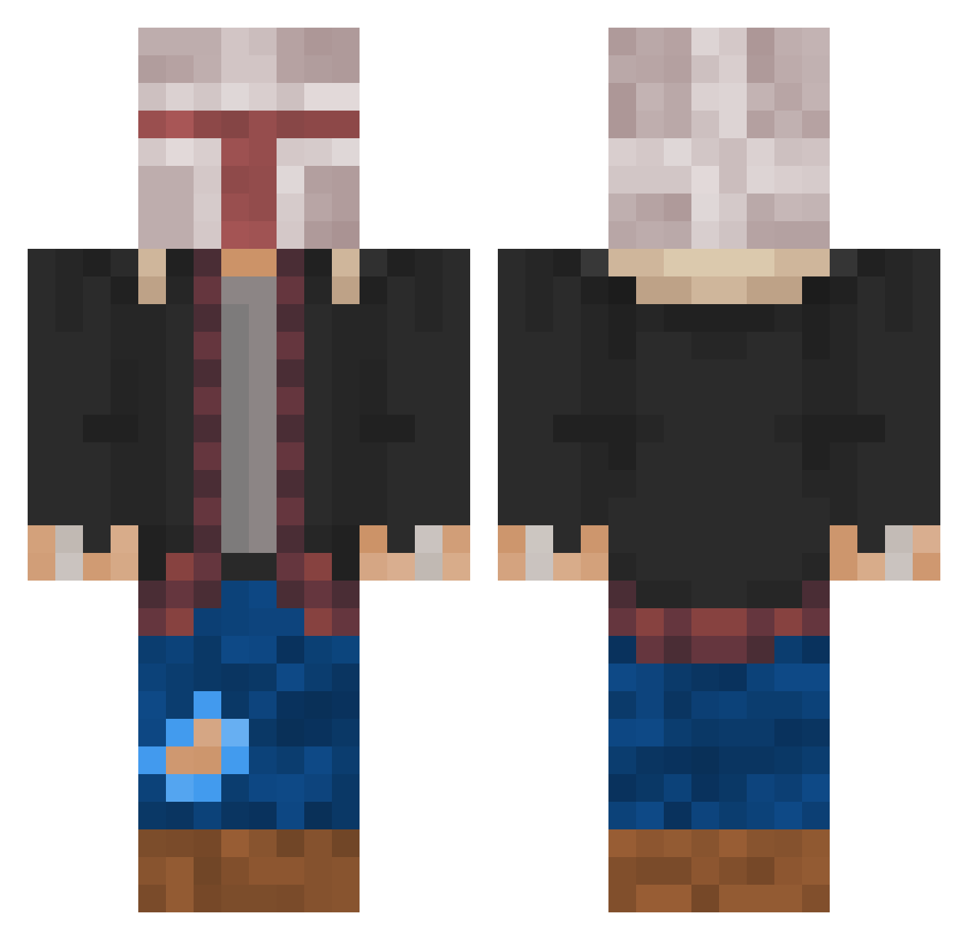 Omnipotent_Onion Minecraft skin, front and back view