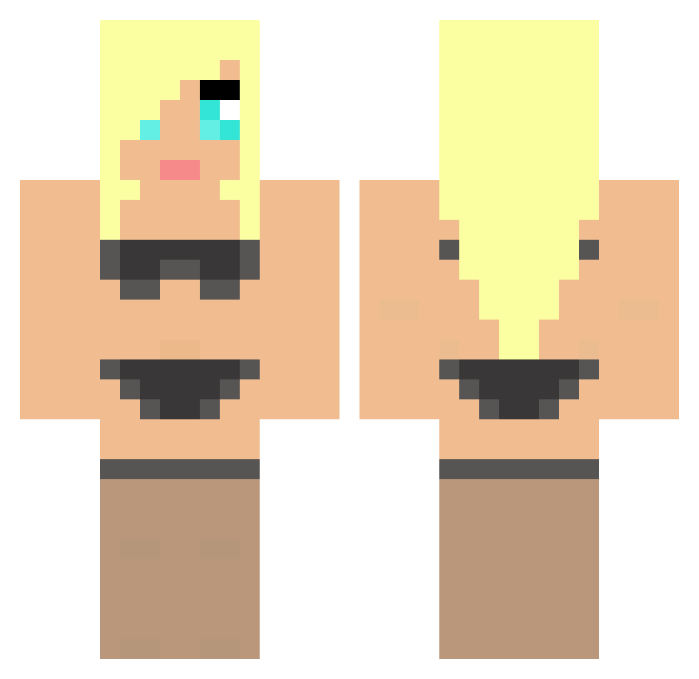 Godfather Minecraft skin, front and back view