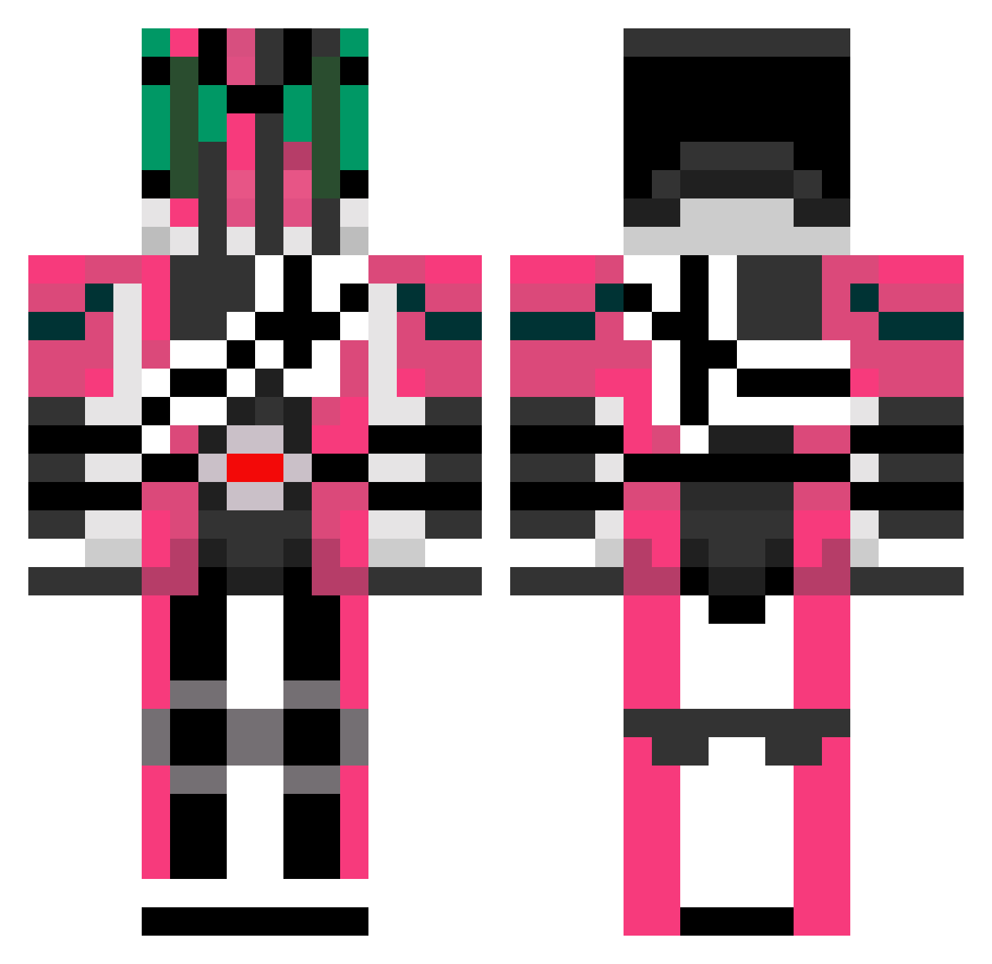 americanize Minecraft skin, front and back view