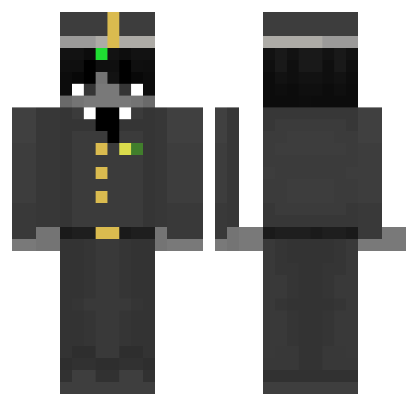 _Shadow__Blade_ Minecraft skin, front and back view