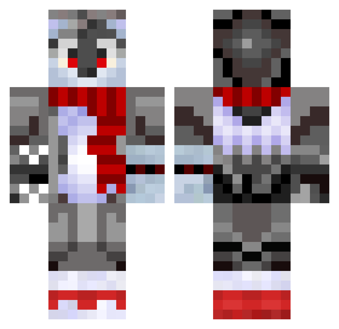 TheChaosElite Minecraft skin, front and back view