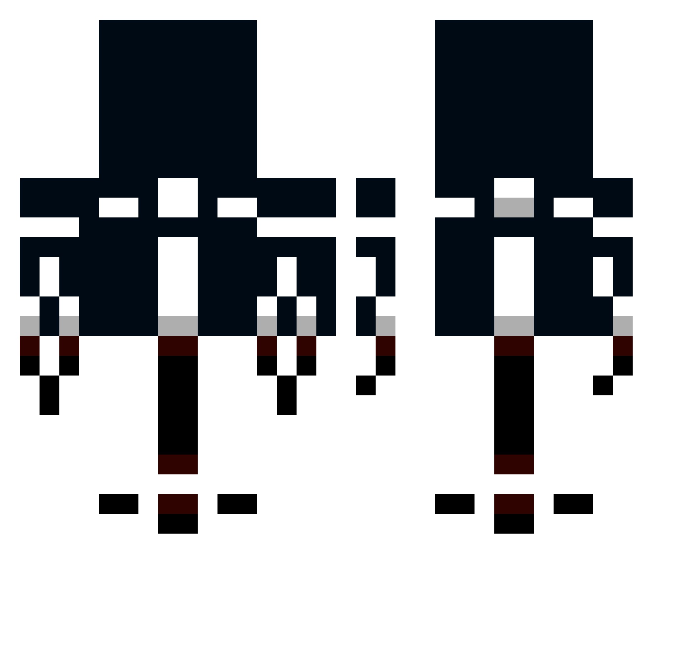 XoUnderStood Minecraft skin, front and back view