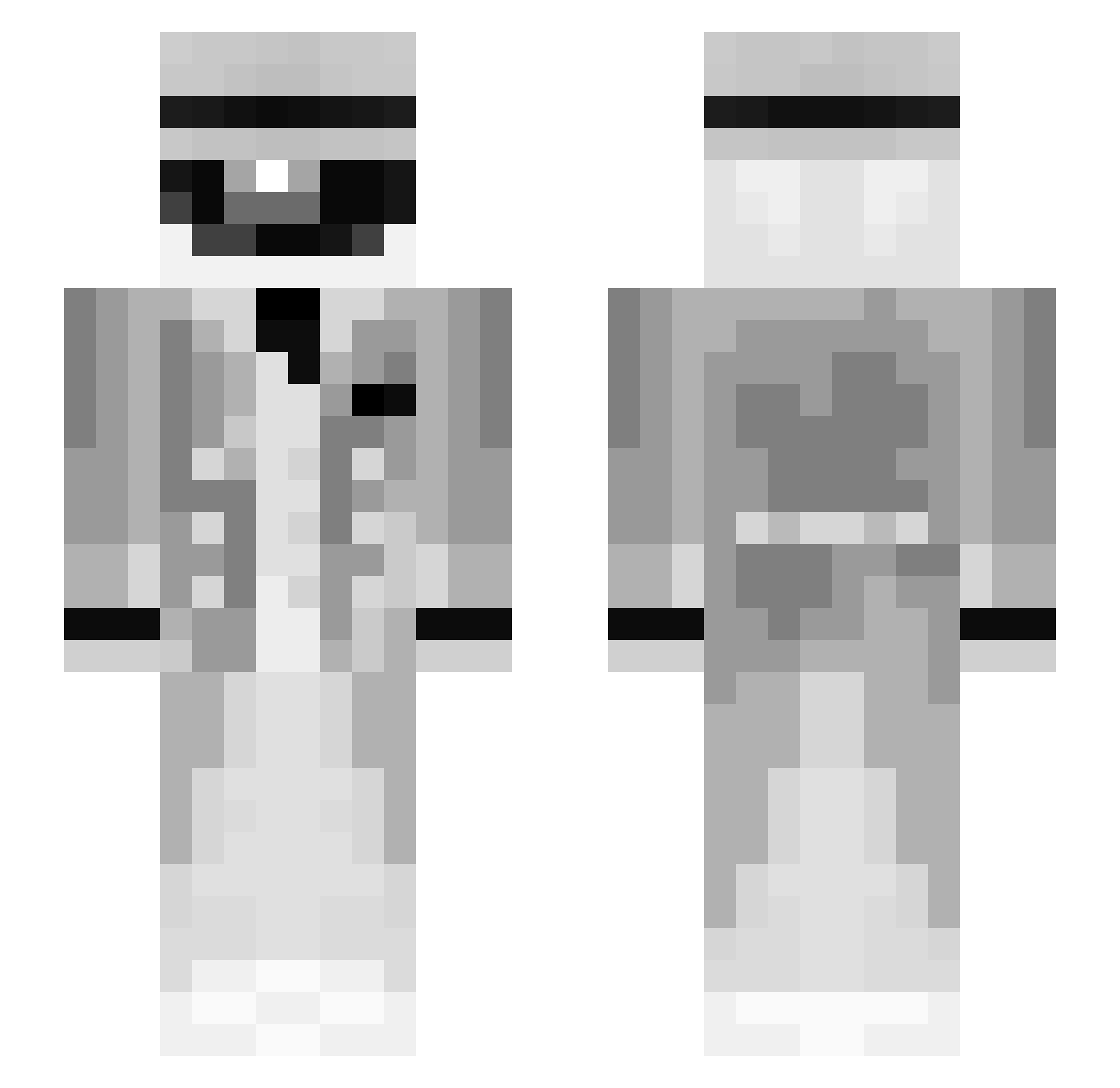 pqely1 Minecraft skin, front and back view