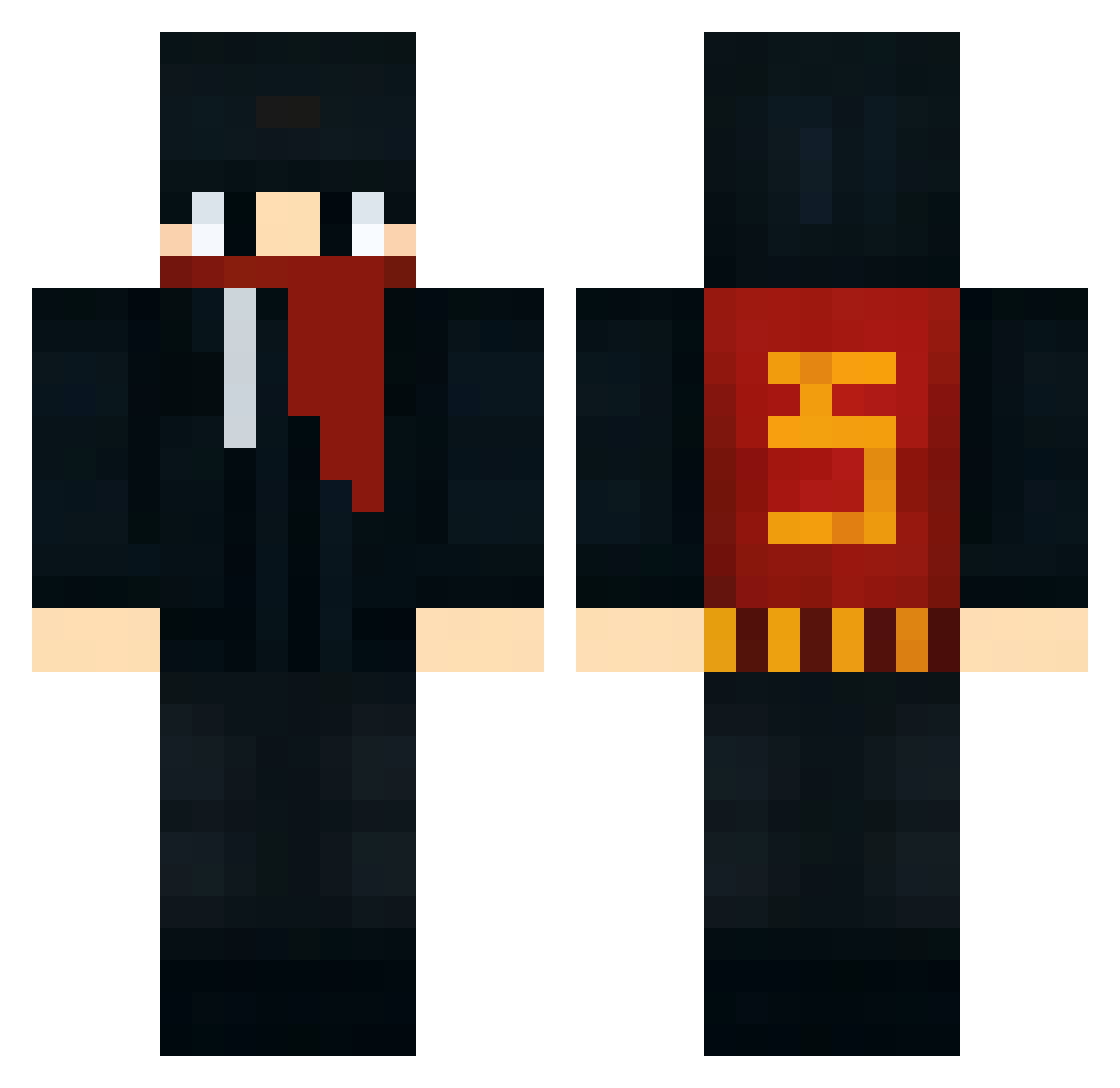 StrayJR10 Minecraft skin, front and back view