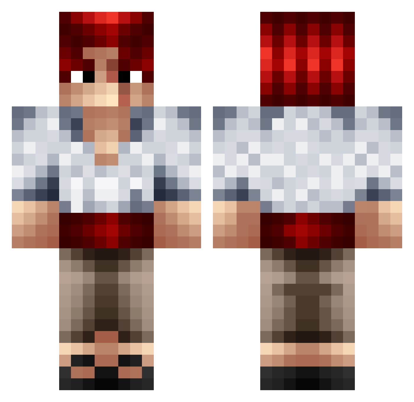 Anunaki13 Minecraft skin, front and back view