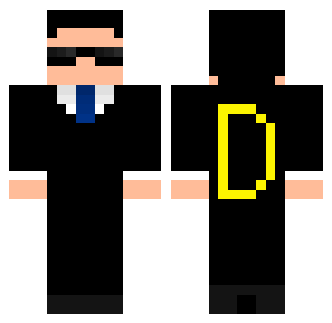 Cutehamster4456 Minecraft skin, front and back view