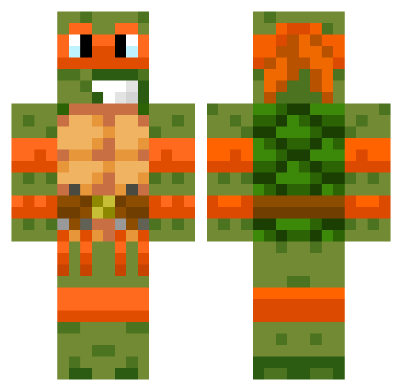 Farceur Minecraft skin, front and back view