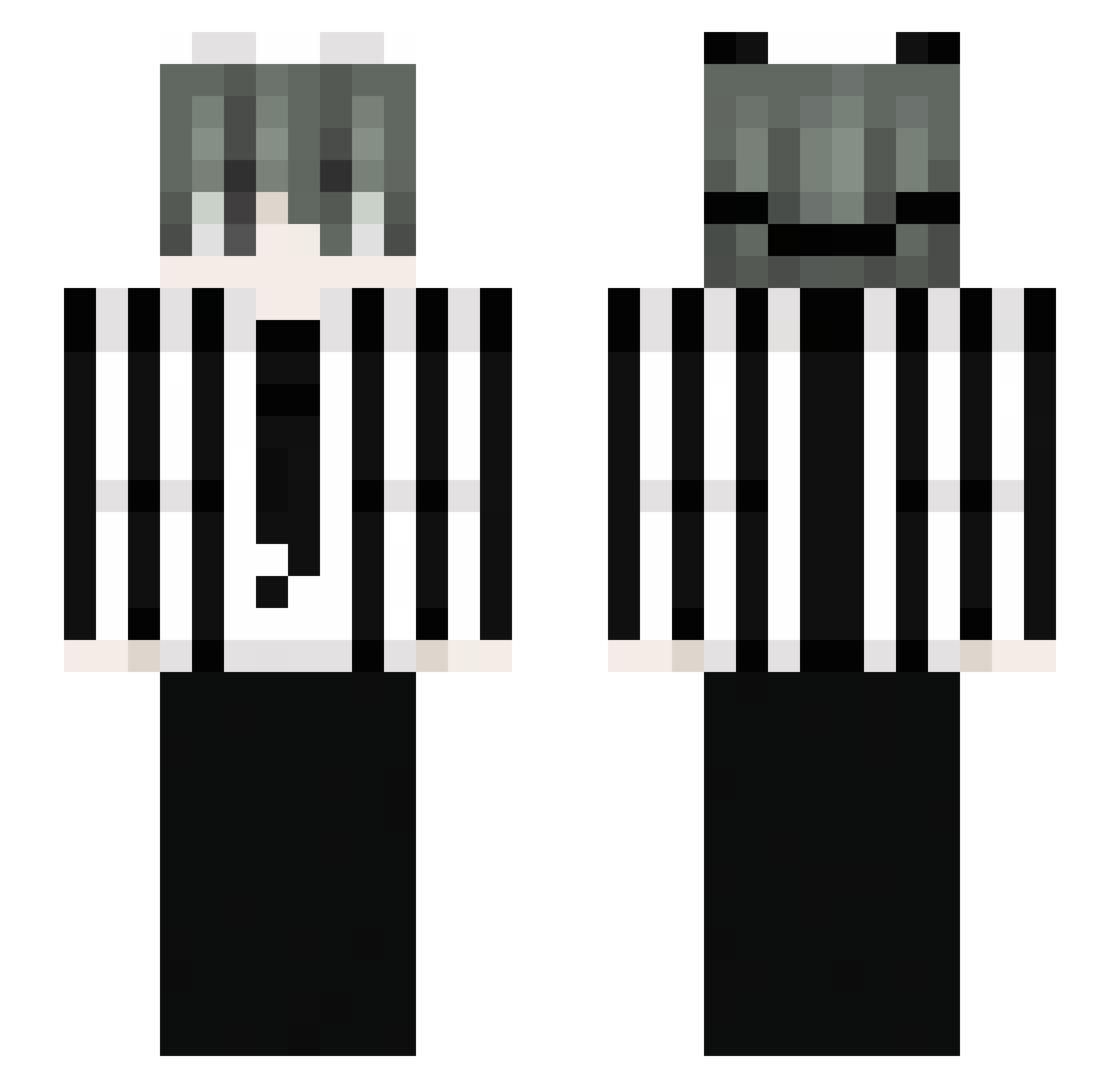 onyxsgrave Minecraft skin, front and back view