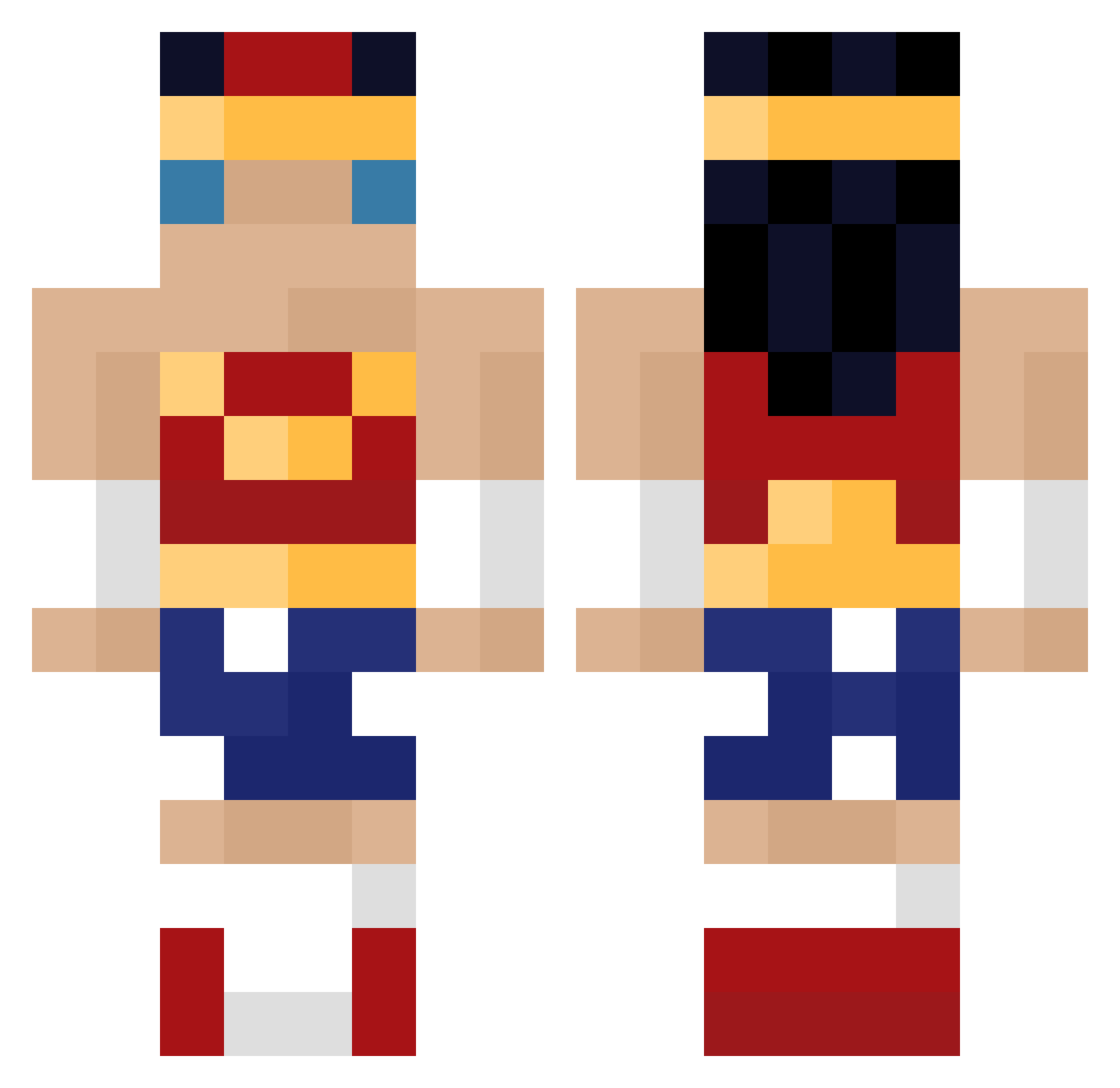 Fabulusa Minecraft skin, front and back view