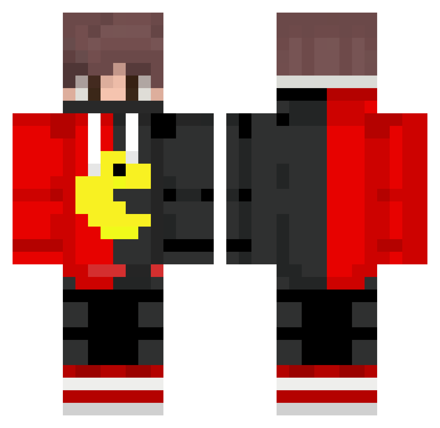 InLuigi787 Minecraft skin, front and back view