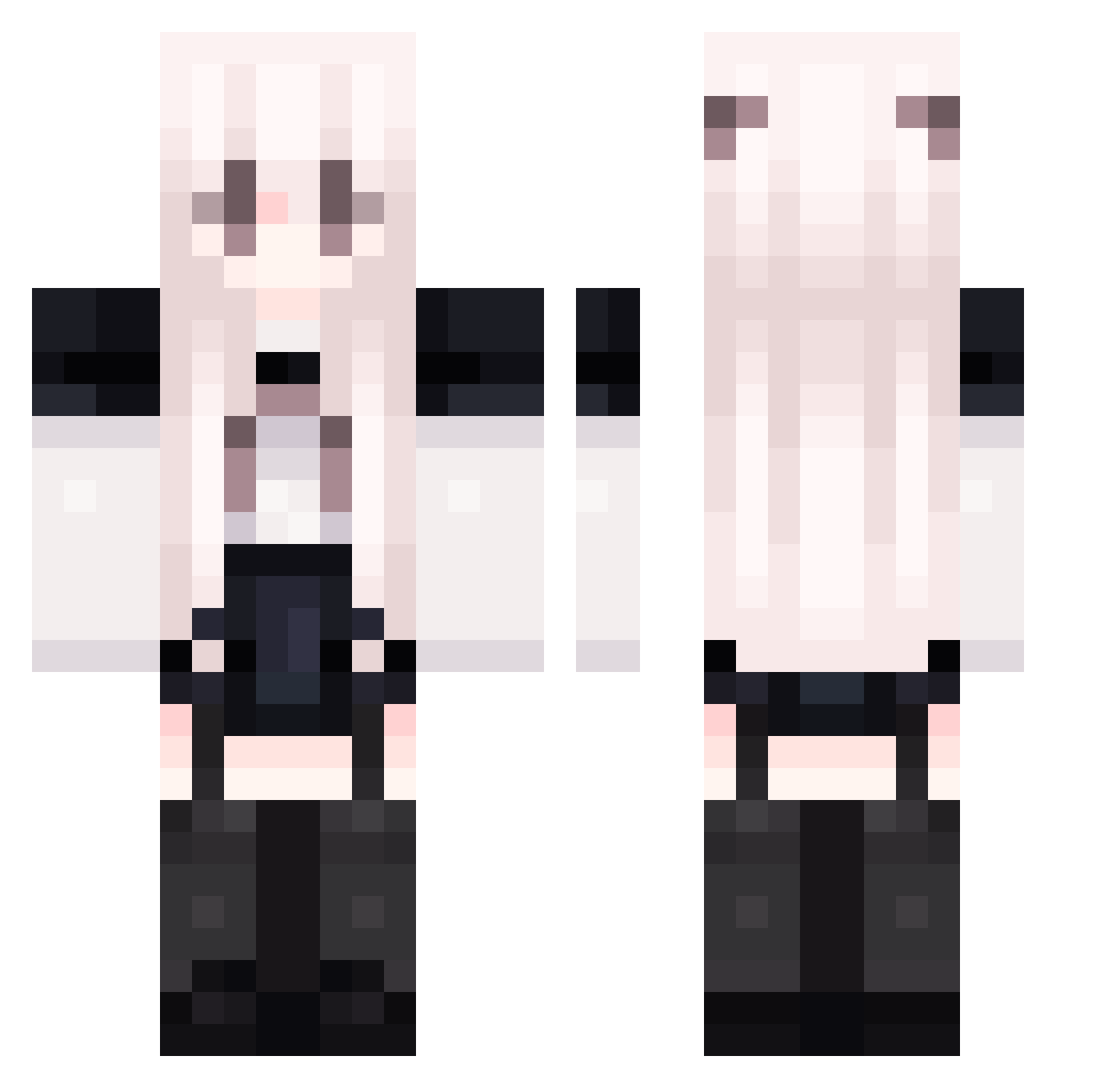 xiaoyoluck Minecraft skin, front and back view