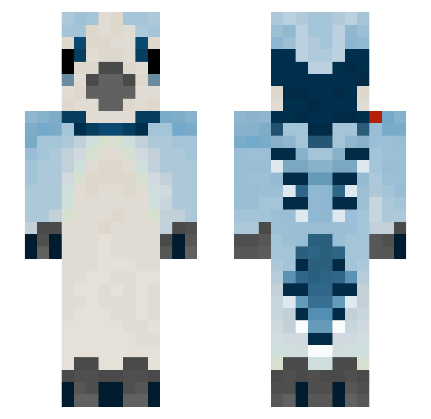 ChripzMC Minecraft skin, front and back view