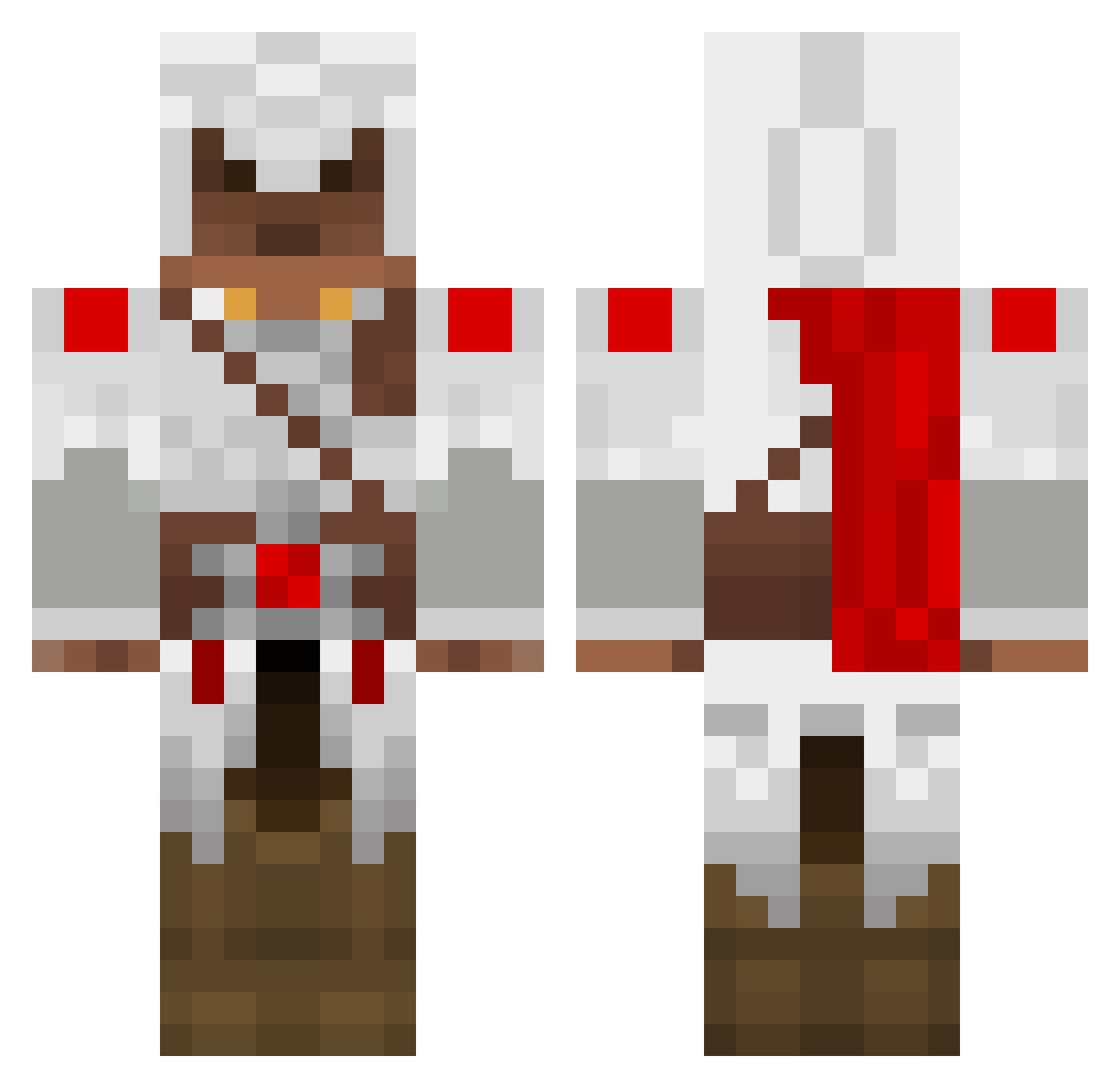 Polydontia Minecraft skin, front and back view