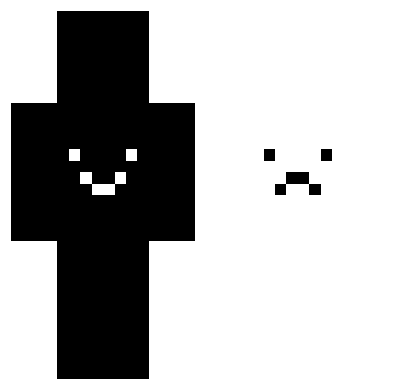 ReenuKeeves Minecraft skin, front and back view