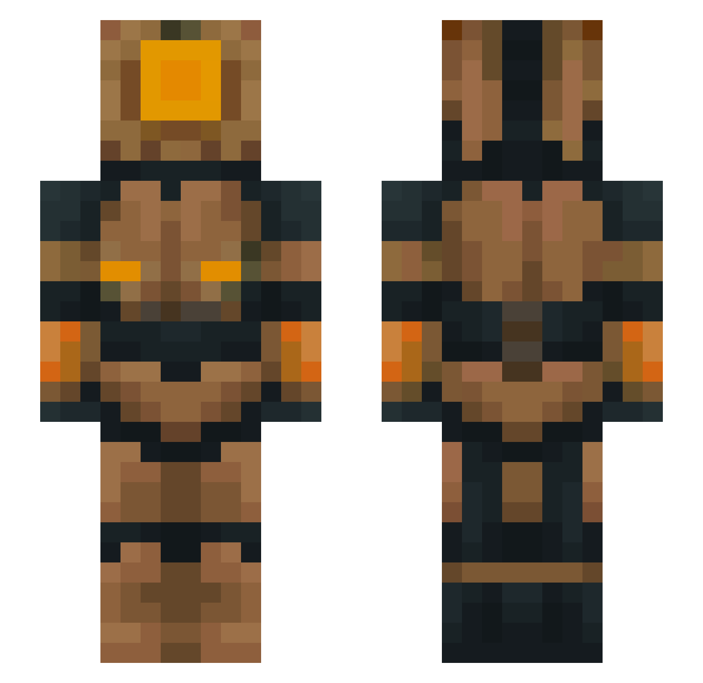 izualpt Minecraft skin, front and back view